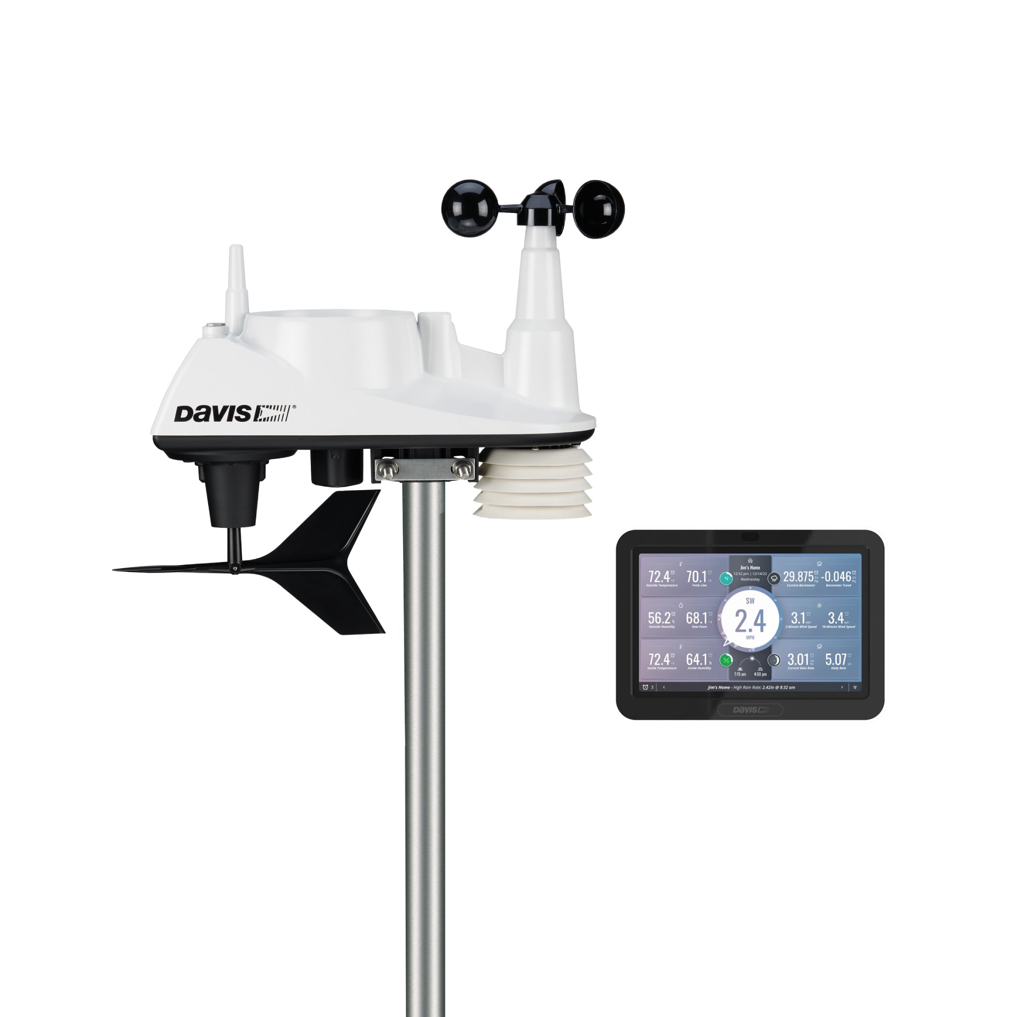 Davis Instruments 6242 wireless weather station for home with WeatherLink Console wireless weather station digital console